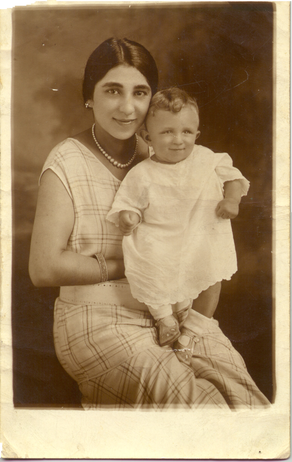 Mary Gannam Saraf holding baby Phyllis