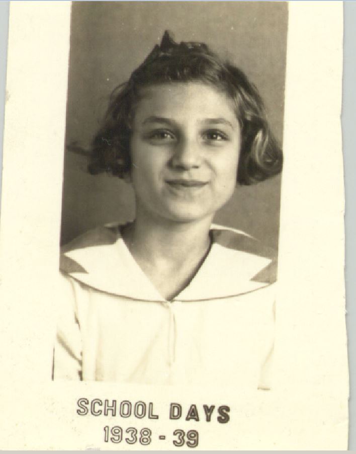 Phyllis school photo 1938